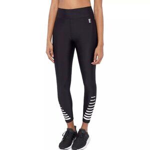 PE Nation  black Strike Zone striped ankle leggings size M